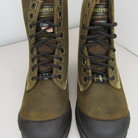 NEW ROYER Mens 4-Density Thinsulate Work Boots Waterproof Composite Toe Size 10 main image 4